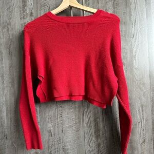 LA Hearts Side Split Crew Neck Sweater